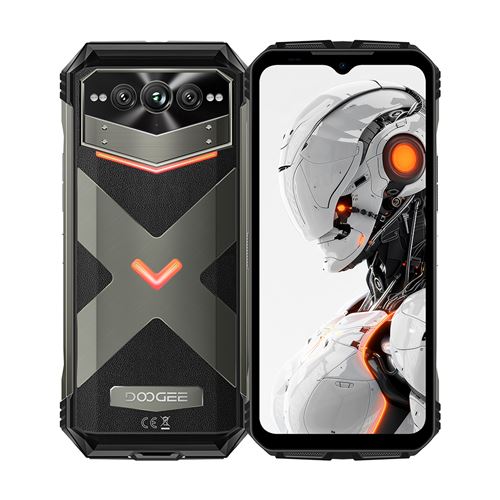 DOOGEE V MAX PRO Smartphone 6.58 32Go+512Go 22000mAh grande batterie Android 14 5G téléphone robuste-Gris