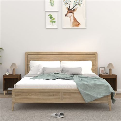 vidaXL Tables de chevet 2 pcs Chêne marron 40x35x50 cm821873