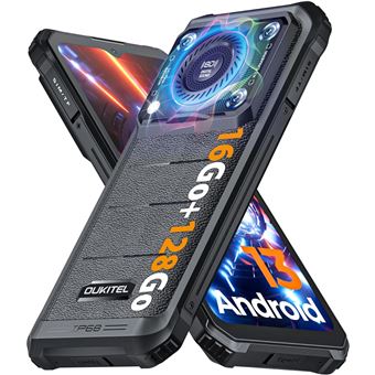 OUKITEL WP36 NOIR 6.52 16Go 128Go ROM 10600mAh Double SIM 4G Robuste SmartPhone Android 13 - 1
