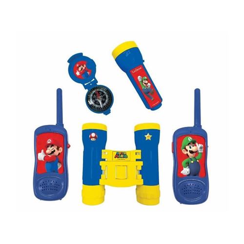 Super Mario - Kit Daventurier - Talkie-Walkies Portee 120M, Jumelles Et Boussole