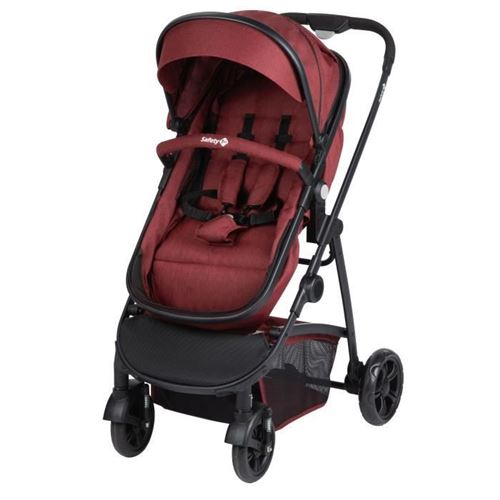 safety first poussette hello 2en1 (convertible nacelle non securitaire) + adaptateurs cabriofix et citi ribbon red chic