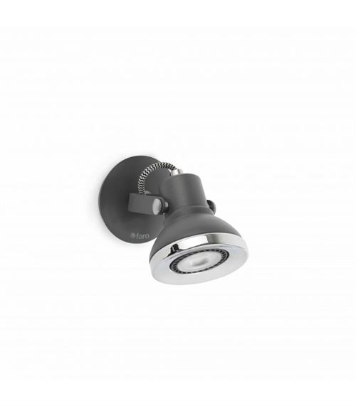 Applique 1 Spot Gris Gu10 Led 8W Ring-1 - FARO - 40551