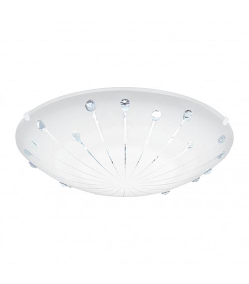 Plafonnier MARGITTA 1 blanc Diamètre 31.5 Cm