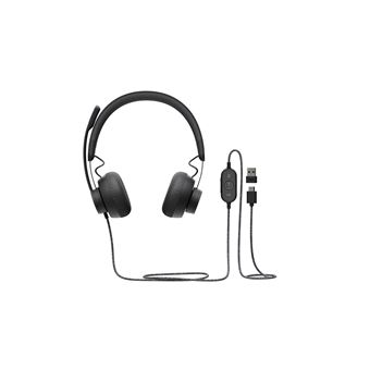 Logitech Zone Filaire MSFT Teams - Micro-casque - sur-oreille - filaire - USB-C - graphite - Certifié pour Microsoft Teams - 1