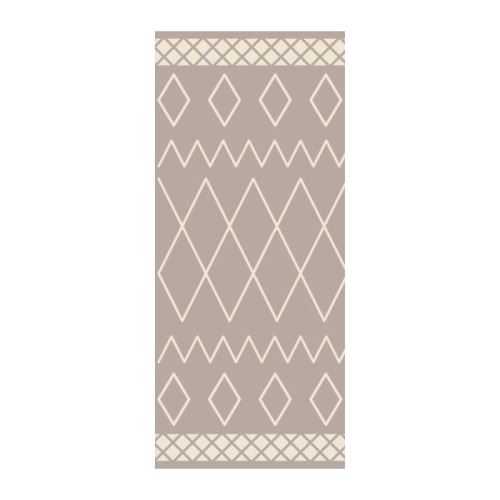 ASMA Tapis 100% vinyle - 49,5 x 115 cm - Epaisseur 1,5 mm - Beige pierre des champs
