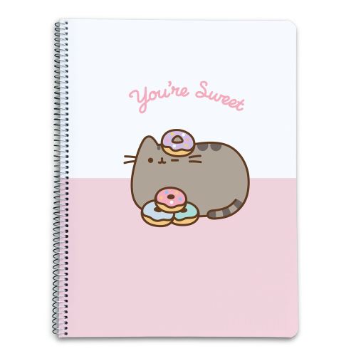 Cahier Couverture Polypropylene A4 4X4 Pusheen Rose Collection