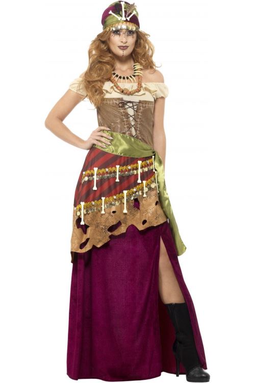 Costume Prêtresse Voodoo Deluxe - Multicolores - L