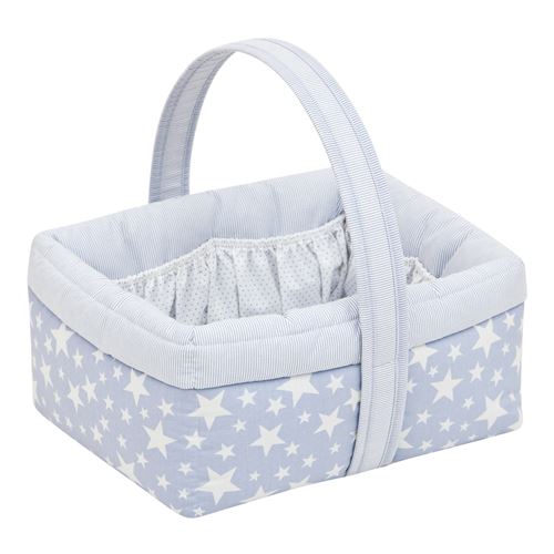 Corbeille Matelassee 22.5X29X29 Cm Star Bleu