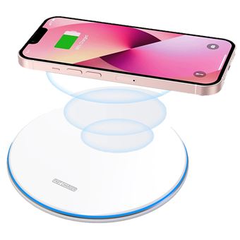 Chargeur à induction avec charge rapide magnétique extra-fin Blanc  Compatible avec les téléphones de la marque Apple iPhone 13 - Coquediscount