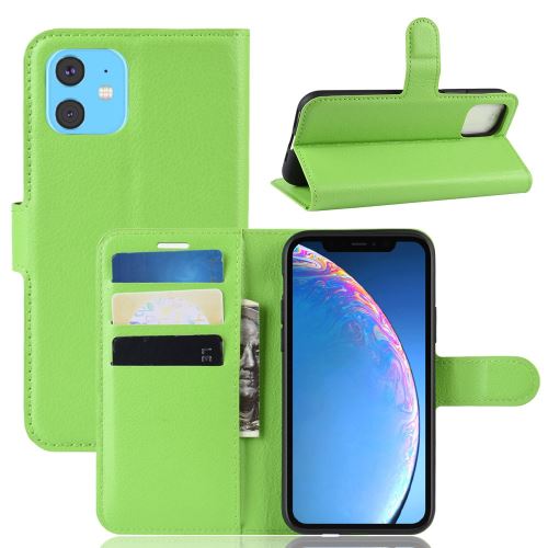 Etui en PU vert avec support pour votre Apple iPhone 6.1 pouces (2019)