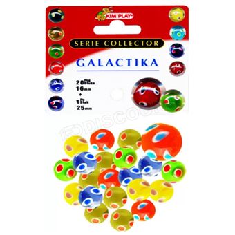 Billes - Galactika - Filet de 20 billes + 1 calot - Jeu de récréation - Enfant - 1