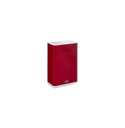 Pot range-couverts 2 en 1 - L 16.6 x l 10 x H 23.7 cm - Rouge