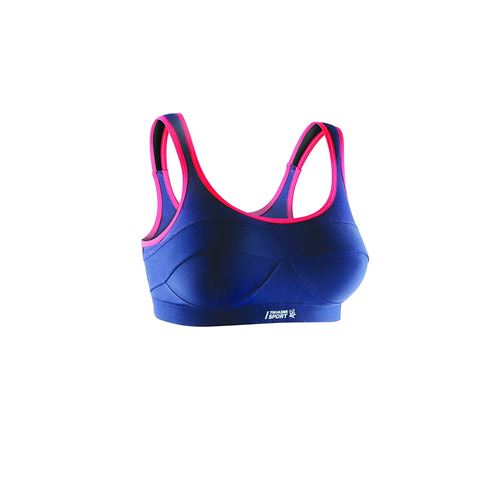 Thuasne Brassière de sportTop'Strap® Fit Sport - Bleu Marine/Rose - Taille 85D