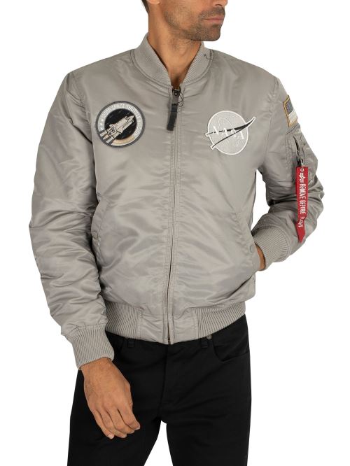 Alpha Industries Pour des hommes MA-1 NASA Jacket, GrisM