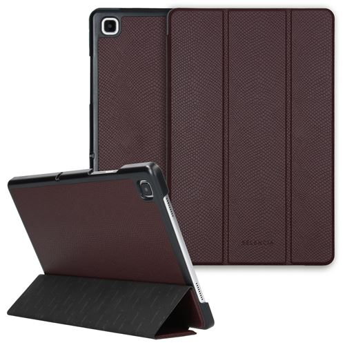 Étui de tablette portefeuille Kesia Serpent Trifold pour Samsung pour Galaxy Tab A7 Rouge foncé Selencia