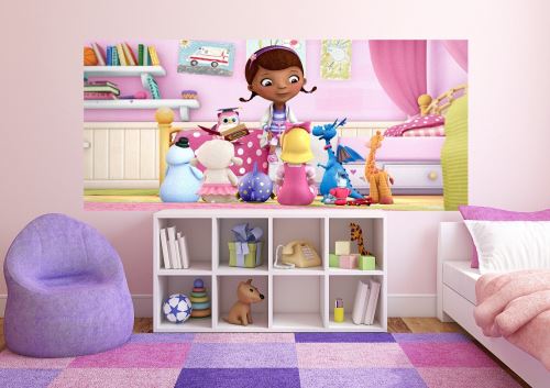 Disney Docteur La Peluche Panorama Papier Peint dècoration pour la Chambre d'enfants 202x90cm