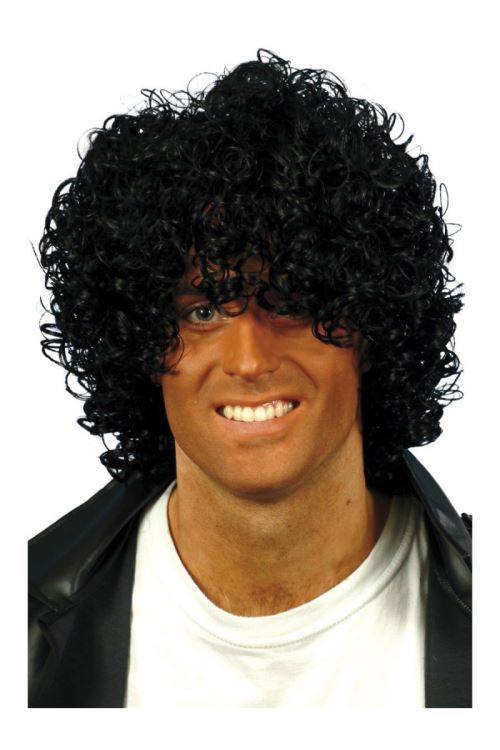Perruque afro look wet noir