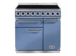 Falcon PKR 900 Deluxe - Cuisinière (four à deux étages) - pose libre - largeur : 90 cm - profondeur : 67 cm - hauteur : 91.2 cm - avec système auto-nettoyant - bleu chinois