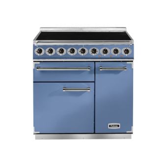 Falcon PKR 900 Deluxe - Cuisinière (four à deux étages) - pose libre - largeur : 90 cm - profondeur : 67 cm - hauteur : 91.2 cm - avec système auto-nettoyant - bleu chinois
