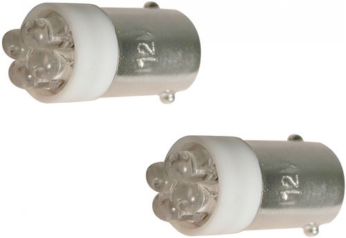 Carpoint feux de voiture T4W conduit 12 Volt 1 Watt blanc 2 pièces