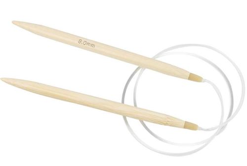 Creotime aiguilles rondes en bambou 8 mm 80 cm
