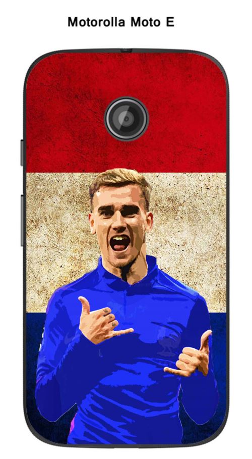 Coque Motorola Moto E - 3G design Griezmann & Drapeaux