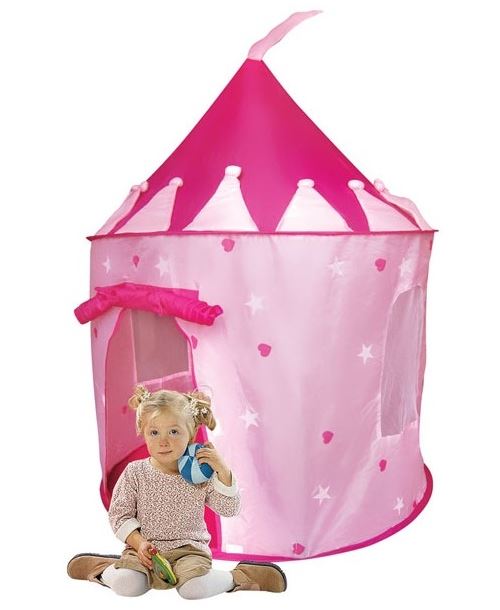 Tente chateau princesse rose - diametre 105cm - hauteur 135cm - jouet fille plein aire - nouveaute