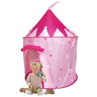 Tente chateau princesse rose - diametre 105cm - hauteur 135cm - jouet fille plein aire - nouveaute - 1