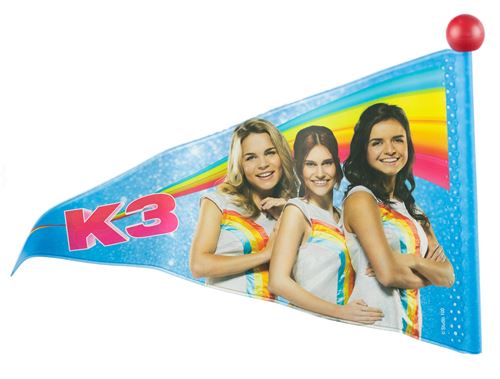 Studio 100 drapeau de vélo K3 junior 150 cm vinyle bleu/rouge