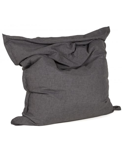 Paris Prix - Pouf Xxl Design Tissu Gris