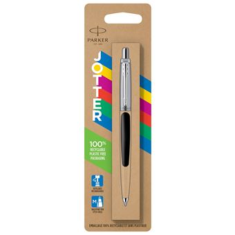 PARKER Jotter Originals Stylo bille, noir, recharge bleue pointe moyenne, sous blister