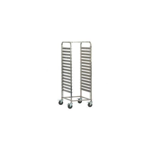 Chariot de Transport en Inox 16 Niveaux pour Plaques 600 x 400 mm - Stalgast - Inox