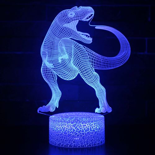 Stack Lampe 3D Tactile Veilleuses Enfant 7 Couleurs Avec Telecommande - Dinosaure #32 - Image 2