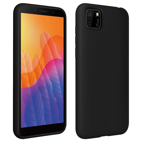 Avizar Coque Pour Huawei Y5p Silicone Semi-rigide Finition Soft Touch Noir