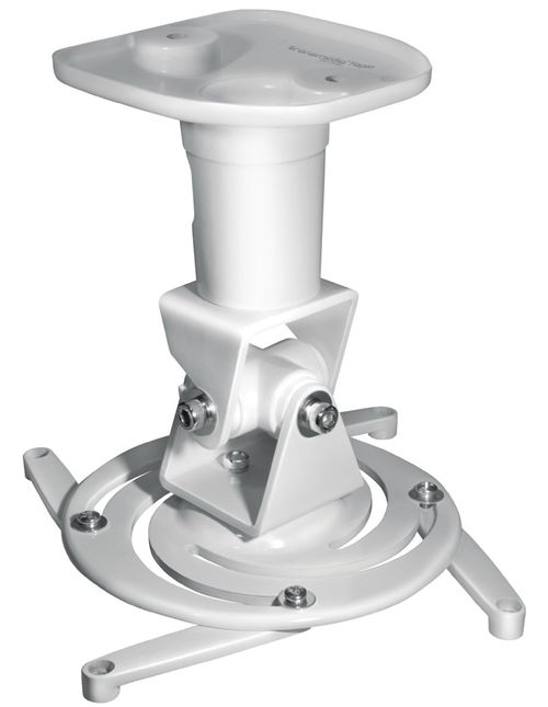 My Wall H16-1wl Support De Plafond Pour Projecteur Charge Max. 15 Kg, Écart Plafond/support 225 Mm Blanc