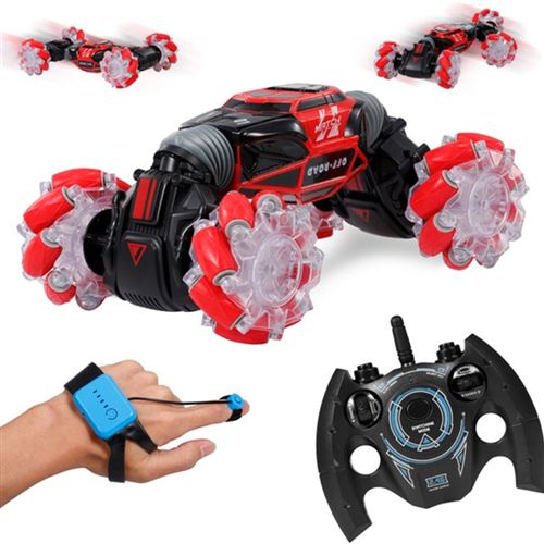 Voiture électrique télécommandée Twister Car avec commande gestuelle - Rouge