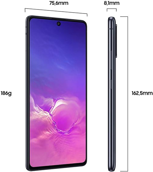 samsung galaxy s10 lite smartphone sm g770f 17 cm 6 7 128 gb prism black smartphone achat prix fnac