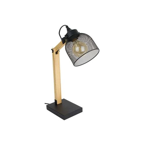 The Home Deco Light Lampe de Bureau Style Industriel m&eacute;tal et Bois