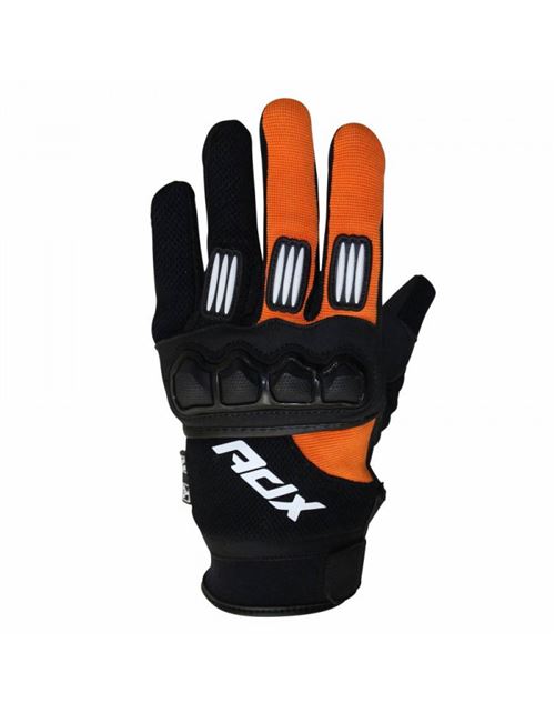 Gants cross adx town noir-orange fluo t 6 (xxs) enfant (homologue en 13594:2015)