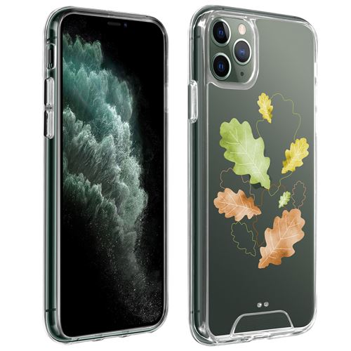 Coque pour iPhone 11 Pro Max Imprimé Feuilles d'Automne Made In France Antichoc