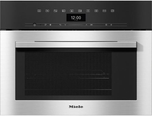 Miele ContourLine DGM 7340 - Four combiné à vapeur - encastrable - niche - largeur : 56 cm - profondeur : 55 cm - hauteur : 45 cm - inox - Miele