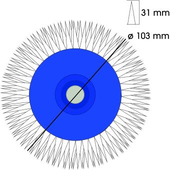 Rouleau débulleur à pointes - 25 cm - 3 cm