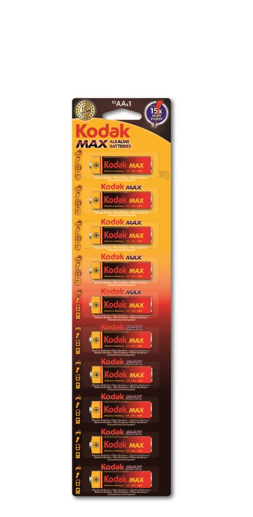 KODAK - Piles - MAX Alcaline - AA / LR06 - pack de 10