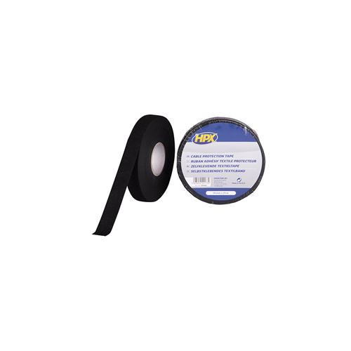 Ruban adhésif coton HPX noir 19mm x 25m