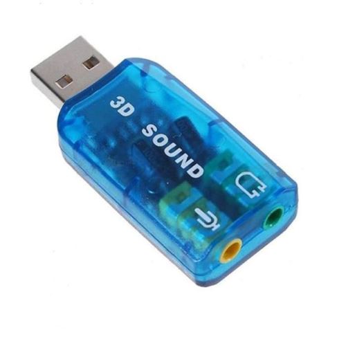 Carte son USB externe 5.1 - PC Mac - USB - Bleu