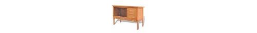 Cage Clapier Extérieur en Bois pour petits animaux 1 étage 90 x 45 x 65,5 cm