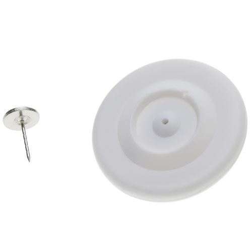 Étiquette antivol compatible EAS RF 8,2 MHz 48 mm blanc avec broche