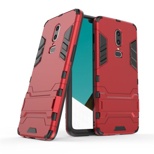 Coque en TPU frais hybride de garde rouge pour votre OnePlus 6