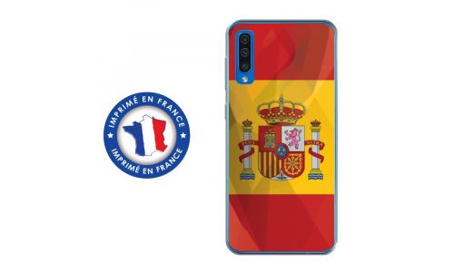 Coque souple pour Samsung Galaxy A50 avec impression Motifs drapeau de l'Espagne