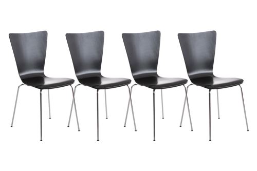 Lot de 4 chaises Aaron , Noir